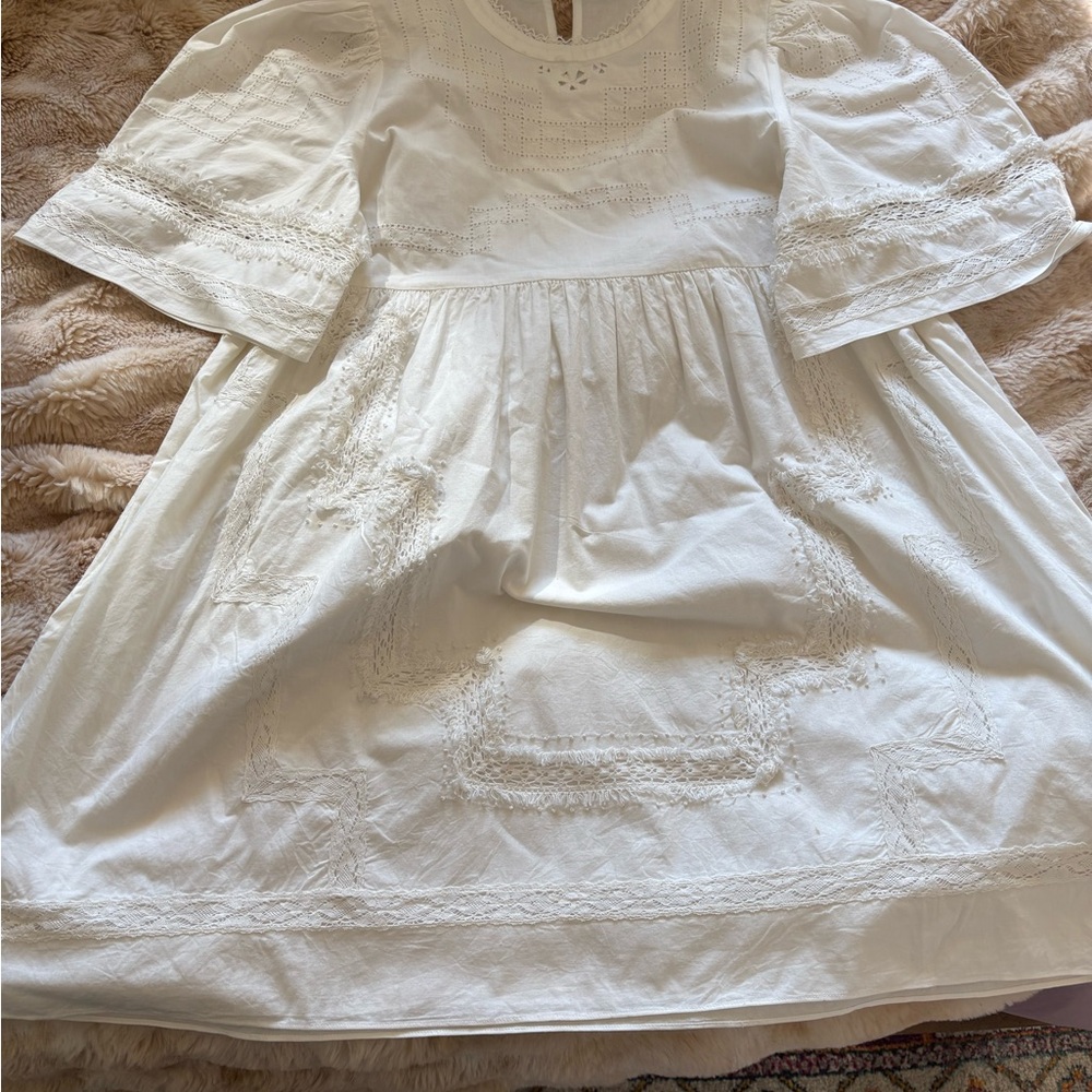 Sea New York Lilith White Cotton Mini Dress